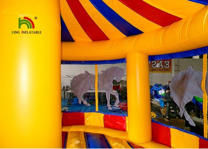 Commercial Carousel Inflatable Jumping Castle , Inflatable Dome House With Step