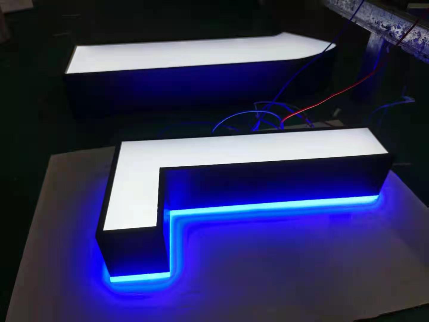 Outdoor store front building sign 3d indoor outdoor custom acrylic led letter sign