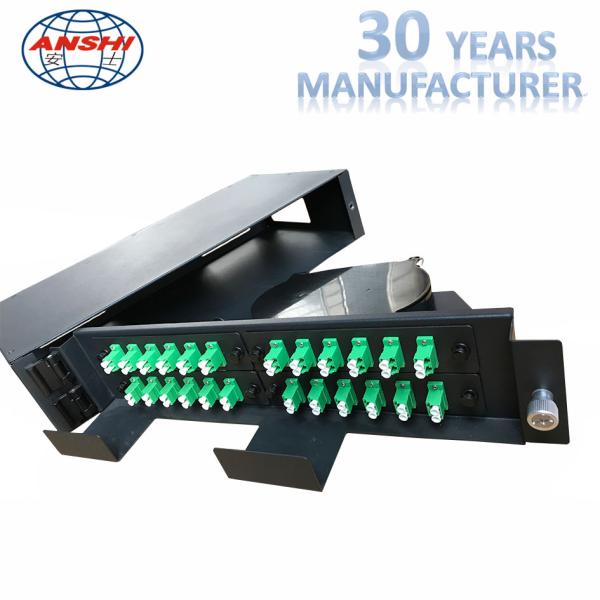 19 Inch Rotary Fiber Distribution Frame Indoor Termination Box Wall Mount Installation