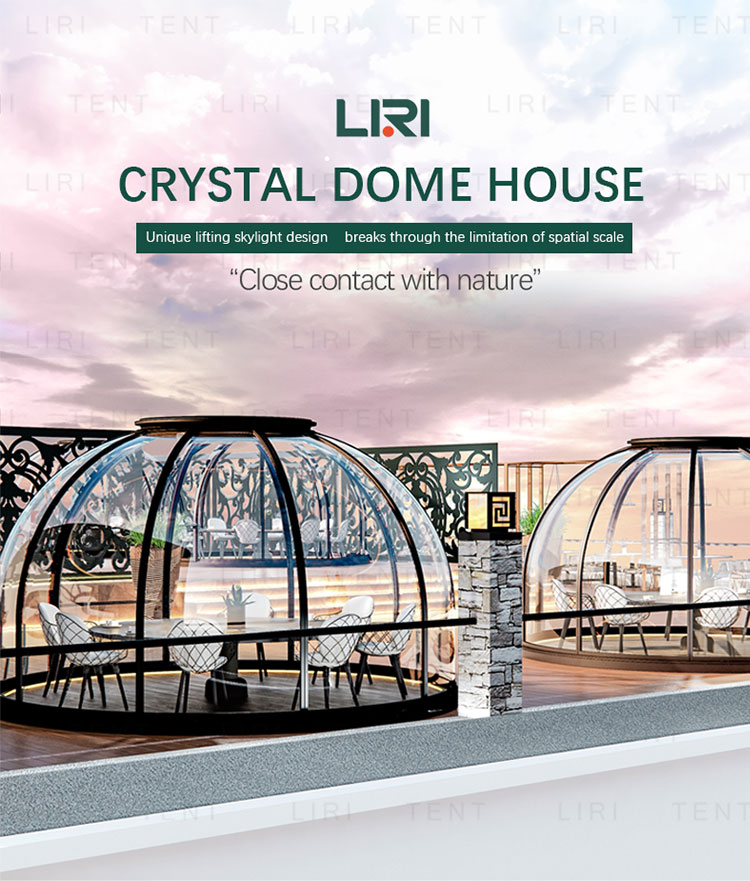 Aluminium Prefab Hotel Polycarbonate Star Glass Dome House Event Party Tents