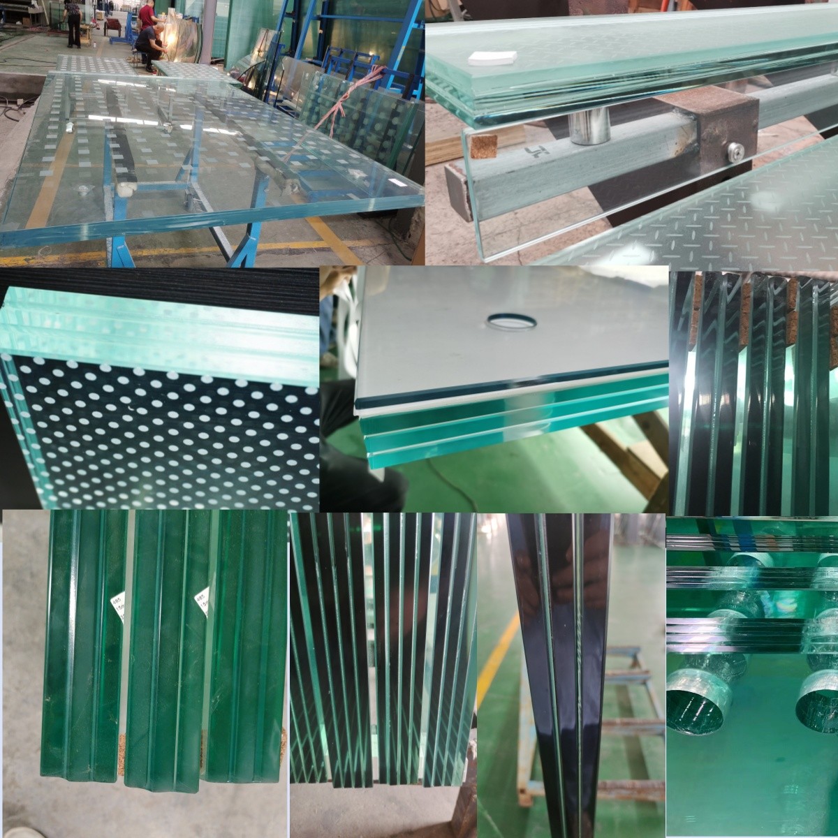 Toughened Laminated Glass with Drill Holes 8+8mm 16mm 88.4 17.52mm Per Squate Foot