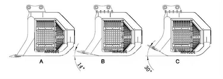 Rotary Screening Bucket Excavator Attachments Hydraulic Drum Screening Hopper Rotating Screening Bucket