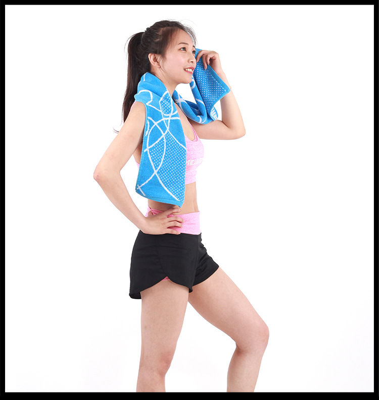 Color Woven Cotton Sports Towel 27.5*110 Size Logo Perfect for Badminton and Tennis