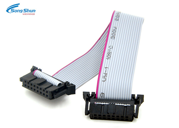 Grey Flat IDC Ribbon Cable FC Wire Harness 2.54mm Connector FFC Custom Conductor