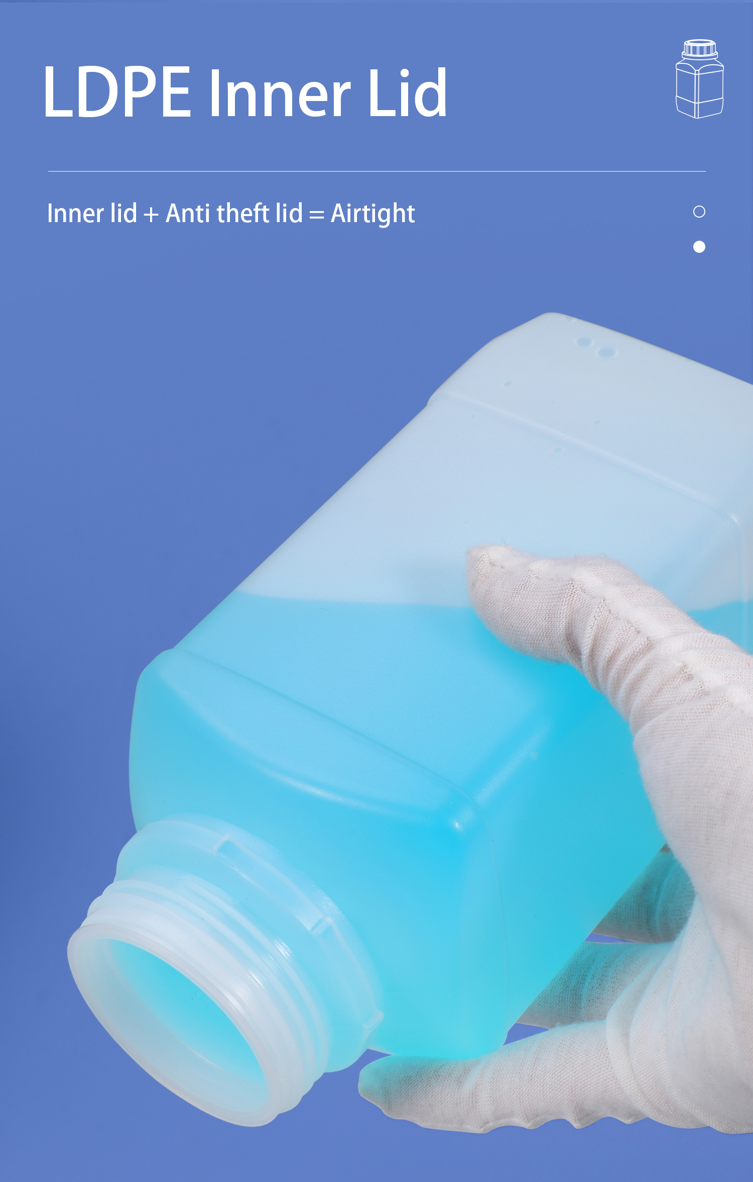 Food Grade Biodegradable Plastic 500ml HDPE Bottle With Screw Cap