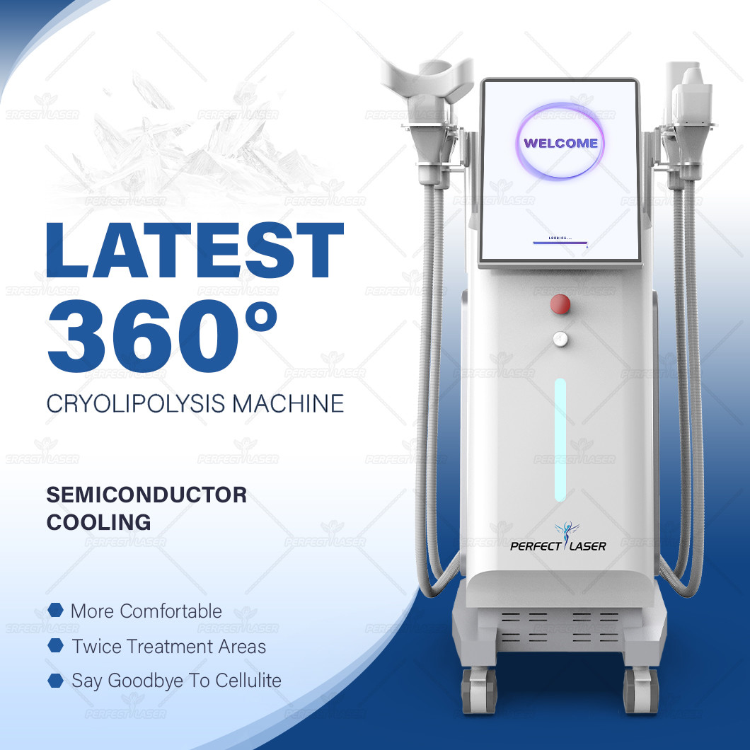 Professional Cryolipolysis Slimming Machine With 4 Handles -15~50.C Cooling Temp 1000W Power 1-99min Setting