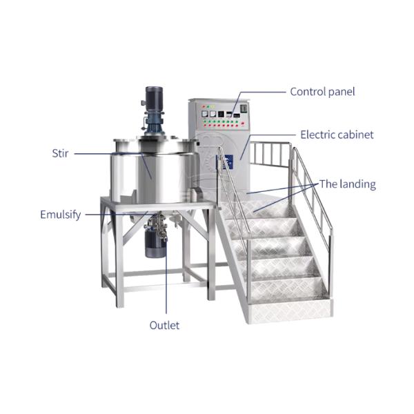 65RPM SUS304 Liquid Detergent Manufacturing Machine 500L Liquid Chemical Mixer