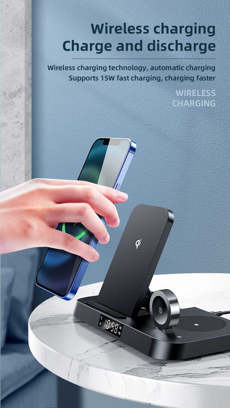 QI Wireless Cell Phone Charger Pad 15w Stand Holder Multiple Pocket Plastic PCB