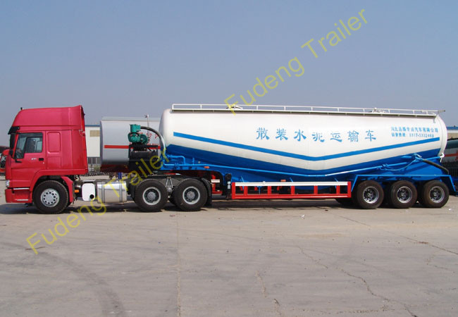 50 M3 Bulk Cement Tanker Trailer self loading cement with diesel engine