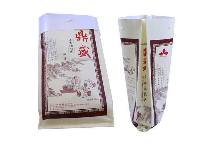 25LB 50LB Bopp Laminated WPP Bags Light Weight Anti - Slip PP Woven Grain Bags
