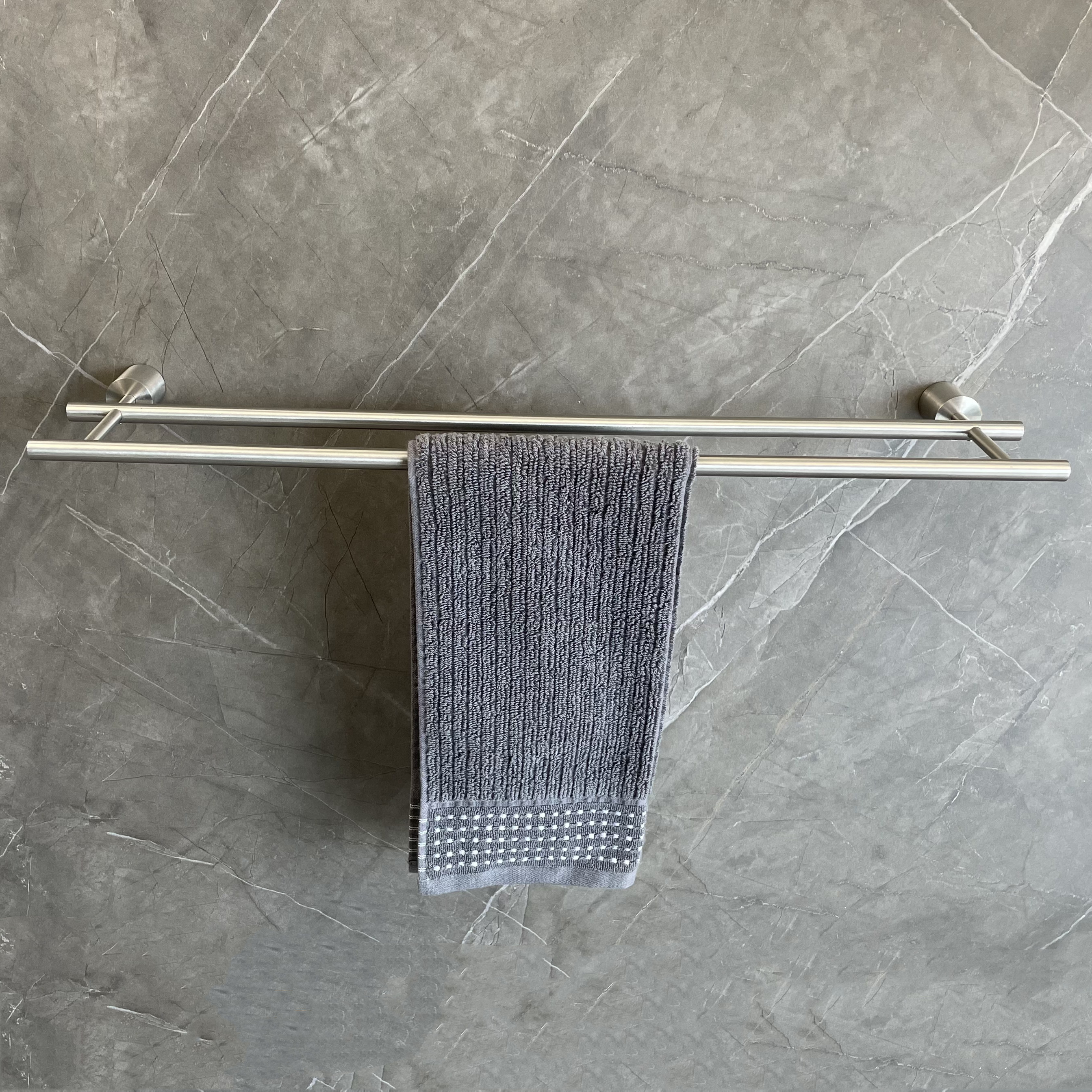 SUS304 Stainless Steel Towel Rod Rustproof Wall Mounted Bathroom Towel Rack