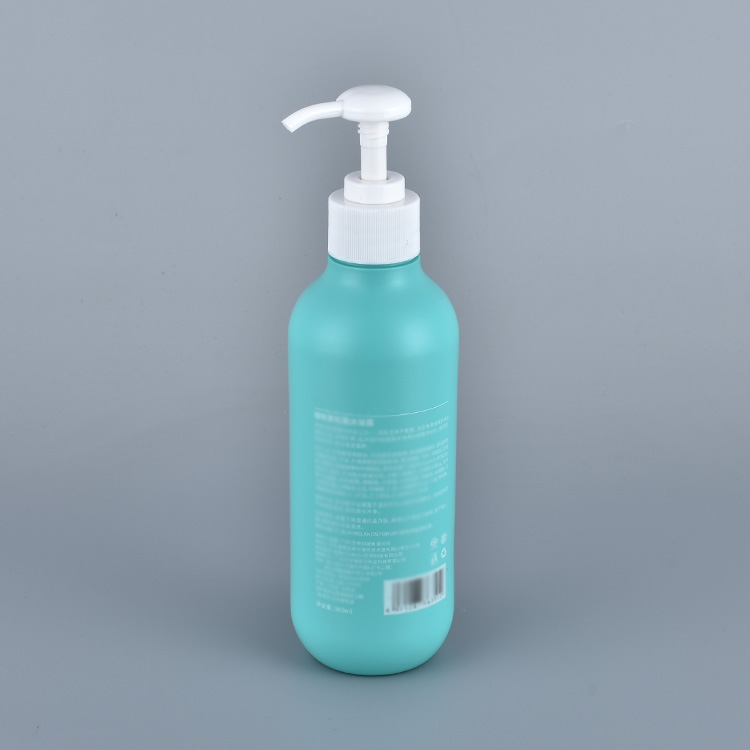 300ml Round HDPE Body Wash Pump Bottle With Hot Stamping Surface