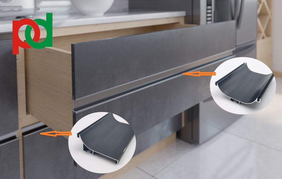 6063 Gola Aluminium Kitchen Profiles Anodized Surface Treatment