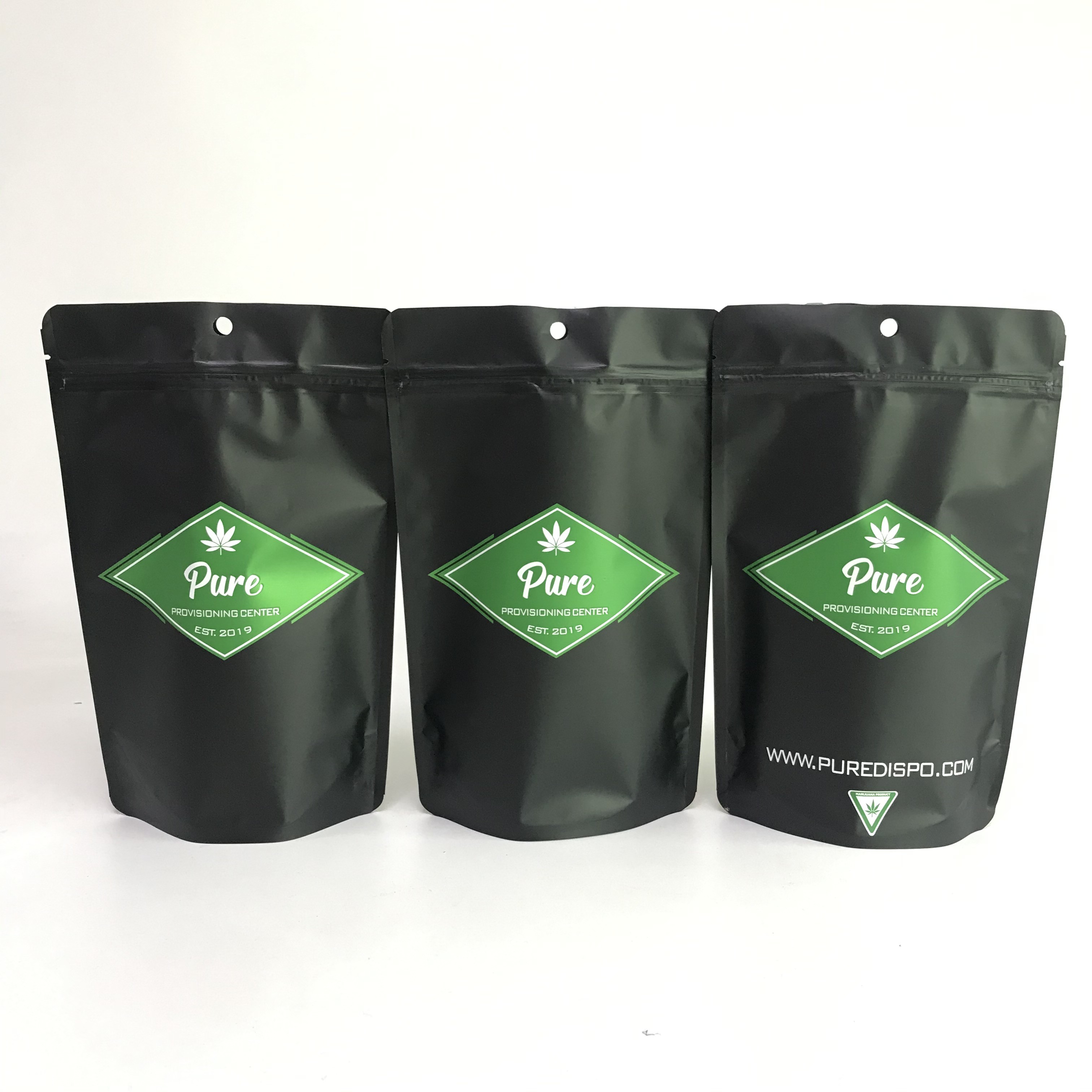 Pantone Color Cannabiss Mylar Bags Plastic Pouches Packaging