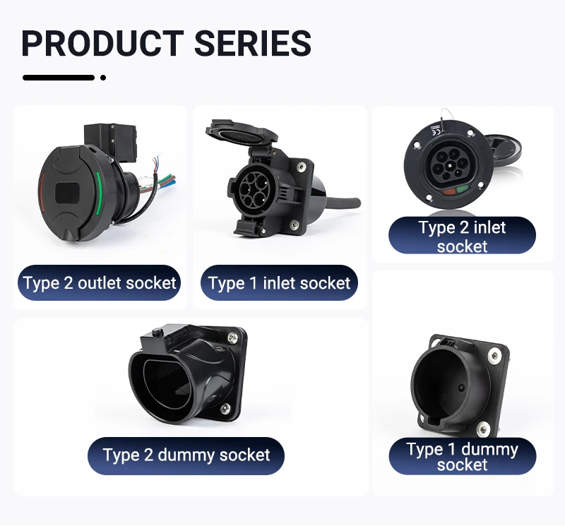 SAE J1772 Car Side Inlet EV Charging Accessories Type 1 Socket For EV Car Charging