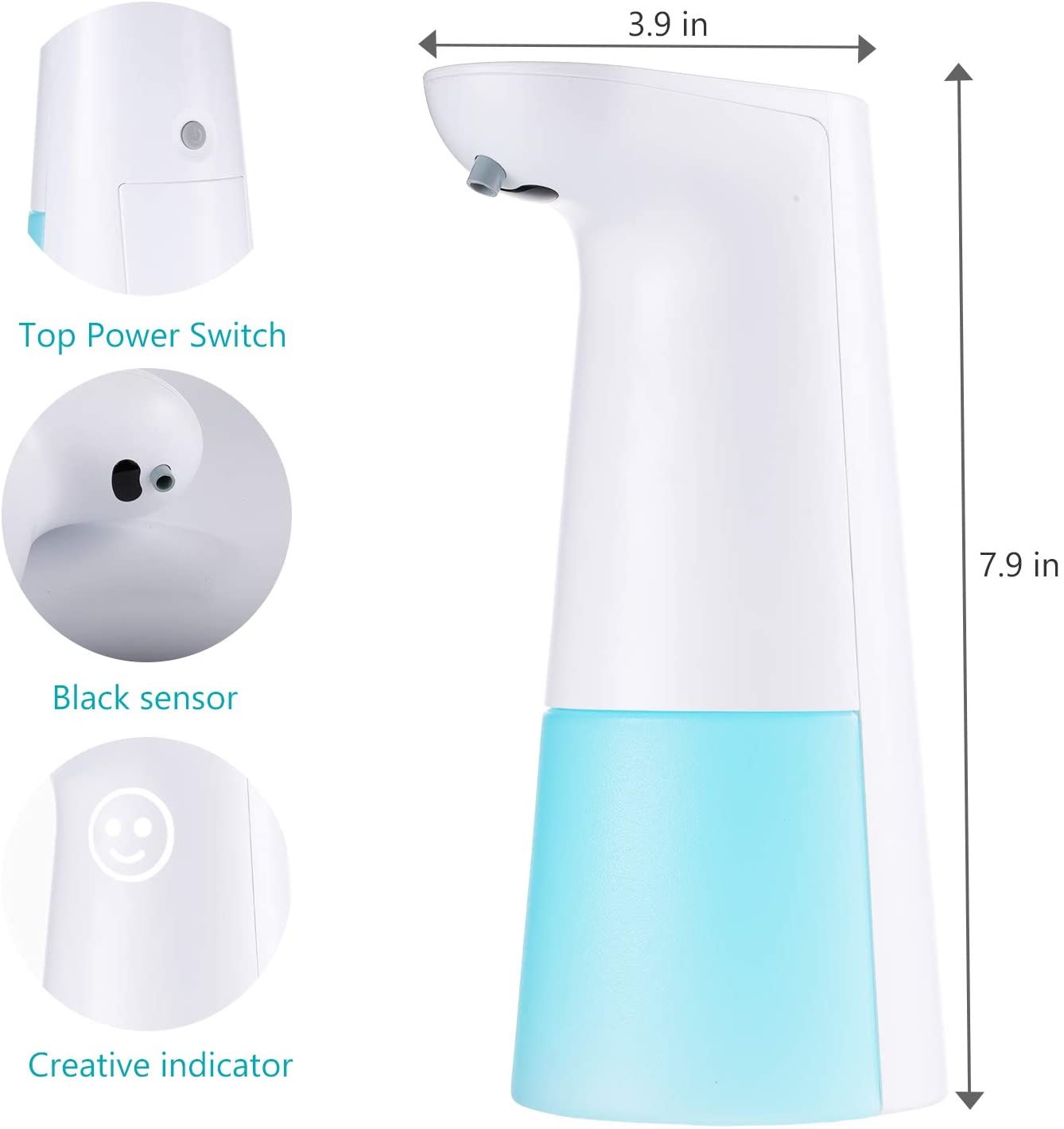 5CM Battery Operated Sanitizer Dispenser ROHS 250ML Touchless Machine