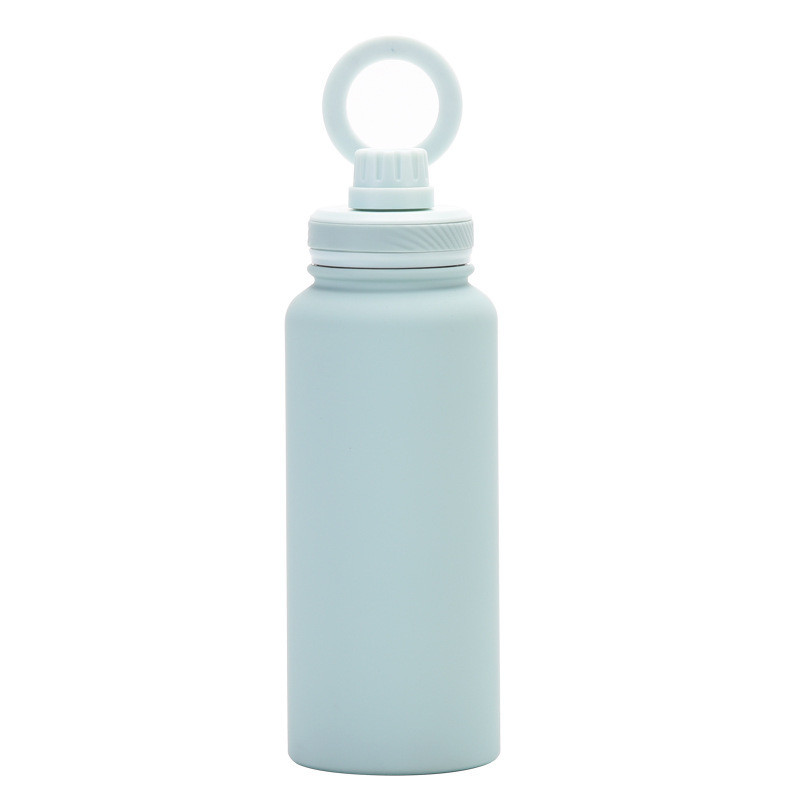 2024 New Magnetic Insulation Cup Mobile Phone Holder Water Cup Large Capacity 1L Large Mouth Stainless Steel Sports Wate