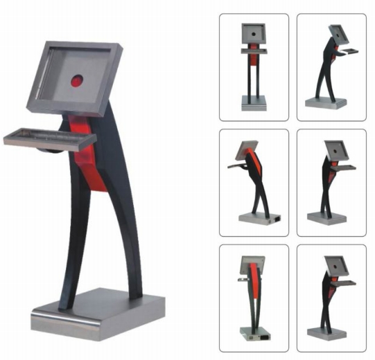 Industrial Touch Screen Self Service Kiosk Robot Shape for Airports