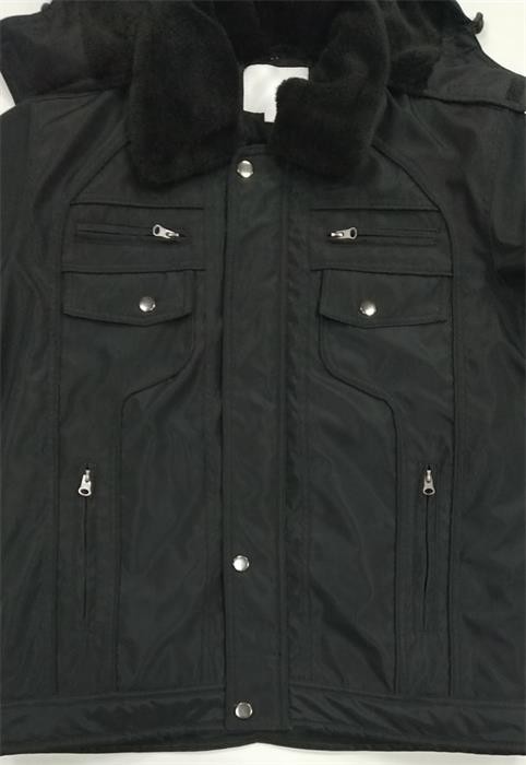 Lightweight Mens Hooded Padded Jacket Black Mid Length Padded Coat