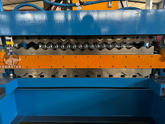 8 rib trapezoidal and corrugated double layer roll forming machine in America