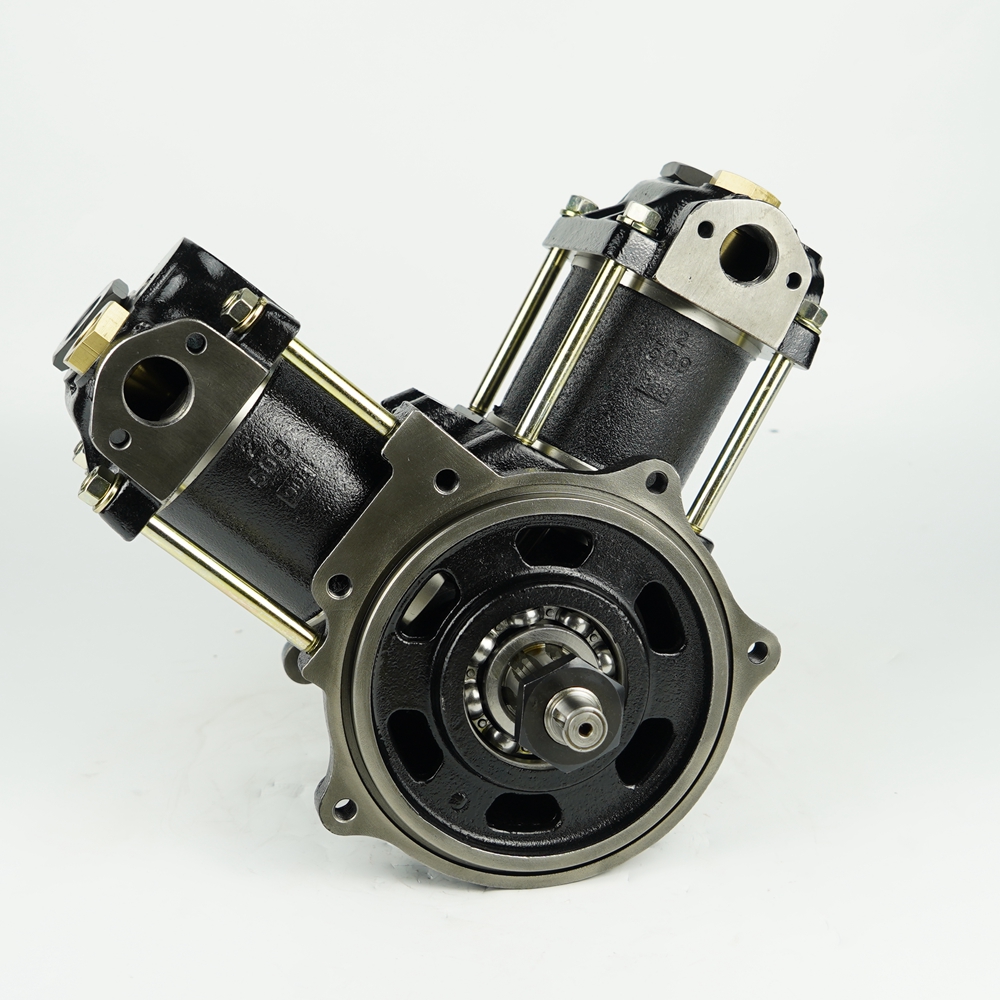 China Manufacturers Japanese Truck Diesel Engine Pneumatic Air Brake Compressor for 6WA1 Double cylinder Iron Cover Engine
