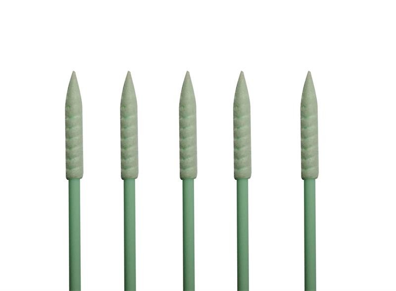 Medium Compressed Cleanroom Swabs Polyurethane Foam Tip High Absorbency