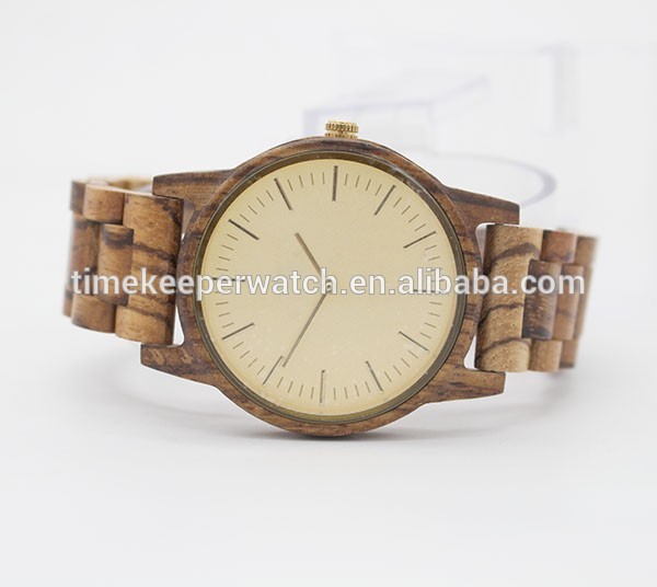 wood watch band ,zebra wood wristwatches oem .