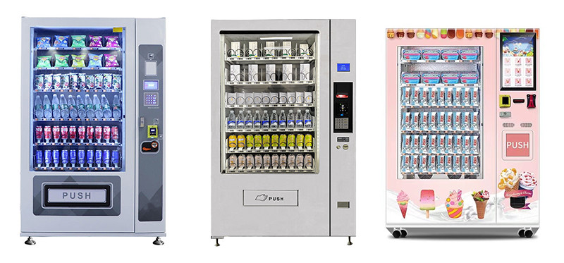 Customize Metal Construction Vending Machine Paper Money / Coin / Scan Payment System