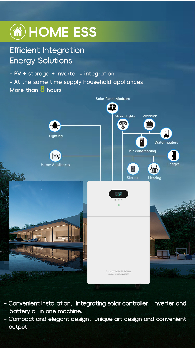 Power station bank All In One Inverter Hybrid Off Grid AC 5kw 10kw 15kw 20kw Solar Lithium LiFePO4 Energy Storage Battery System