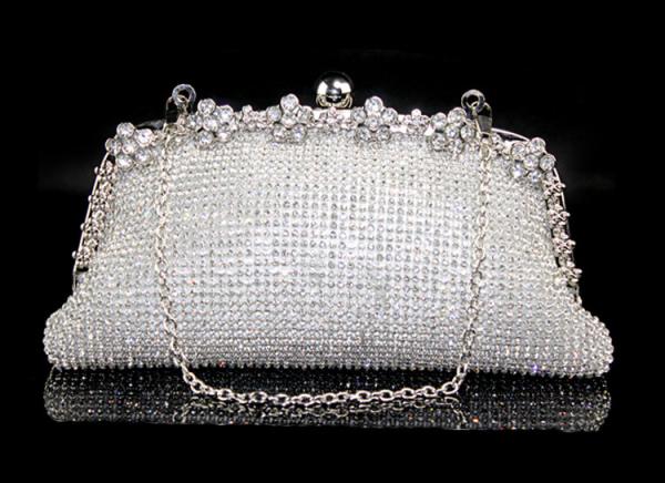 Classic full crystal rhinestone clutch dinner evening lady bride bridesmaid
