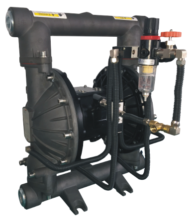 1" PTFE Air Diaphragm Pump For Powder Pneumatic To Move Bulk Solid