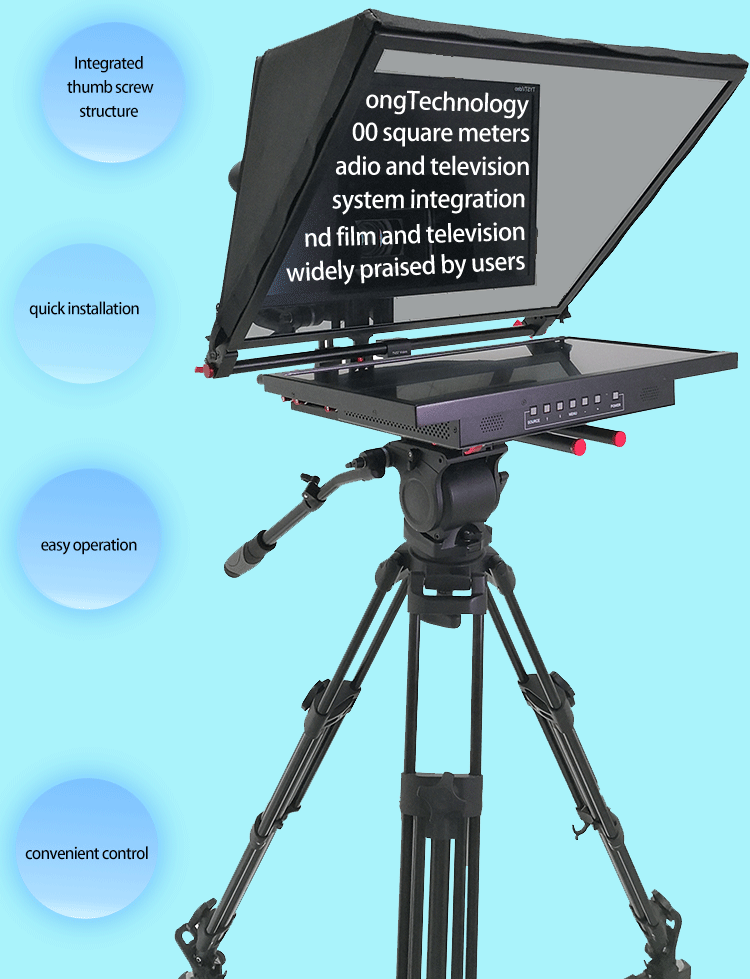 Supported Language 21" Studio Teleprompter for Professional TV Broadcast from TYSTVideo