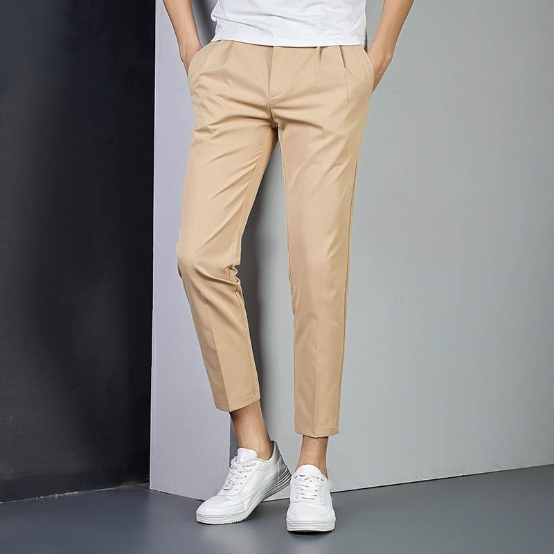 Fashion Men's Clothes Business Coat Pant Men Suit Work Pants Plus Size Pants Lightweight