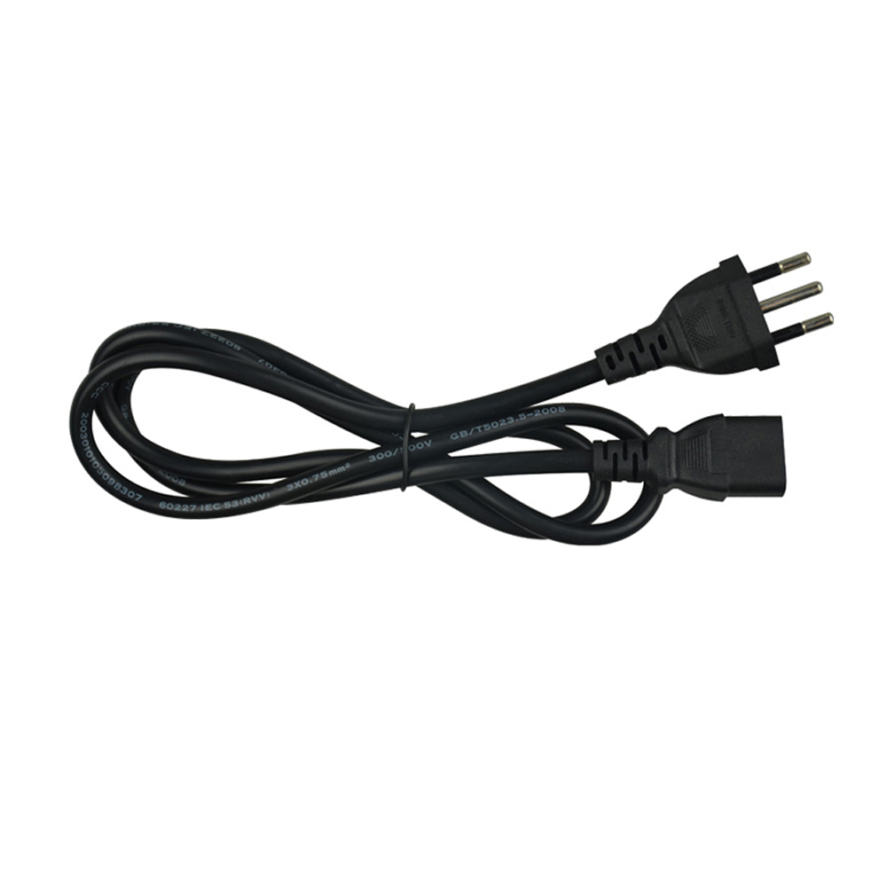 3Pin Brazil Plug Electrical Power Cord 1m 1.5m 1.8m 2m For PC Adapter