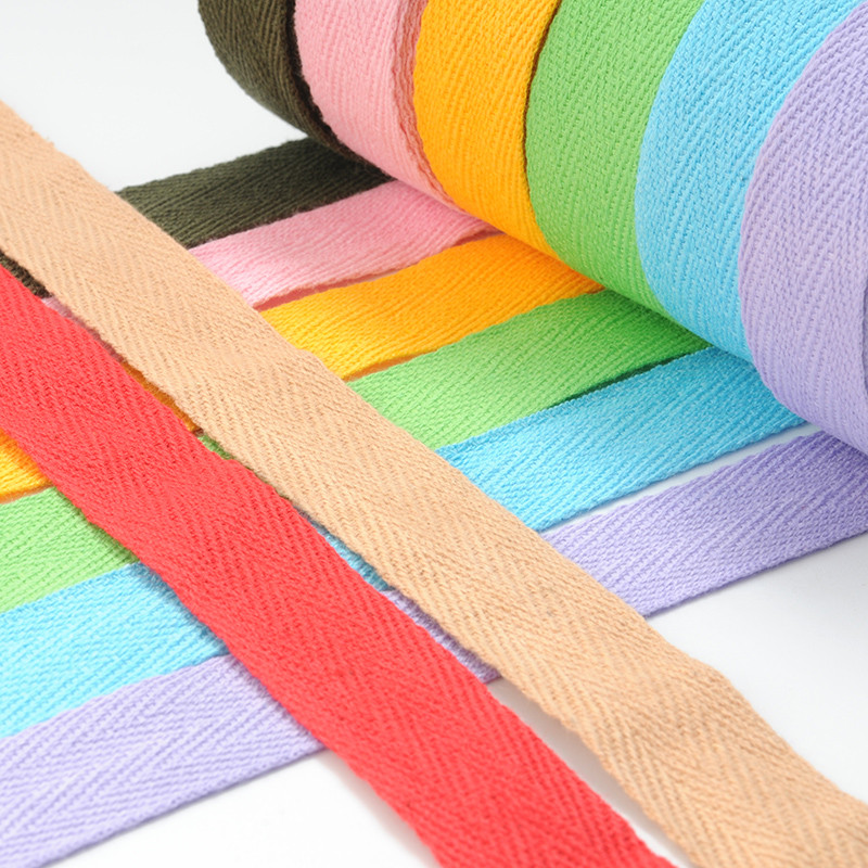 Wholesale 100% Cotton Ribbon Color Printing Woven Ribbon Tape For Bag Home Textile Clothing