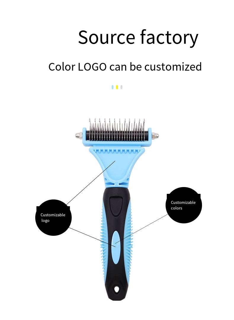 Pet Double-sided Stainless Steel Knot Brush For Dogs And Cats Skin-friendly Hair Remover Comb