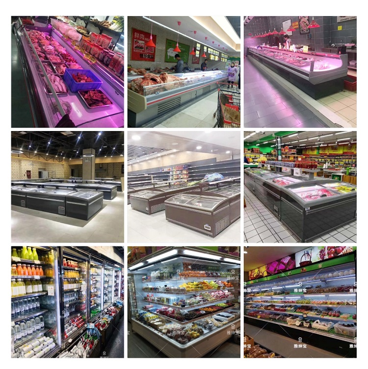 Soundless 500L Glass Top Island Freezer , Sliding Chest Freezer Supermarket