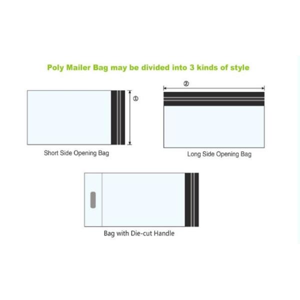 Durable recyclable mailing service use custom print poly bags