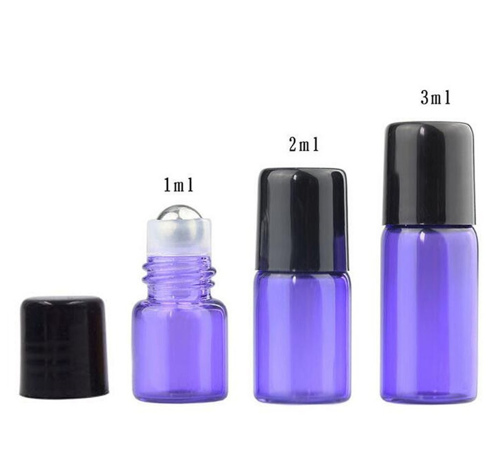 Various Colors Glass Bottle Mini Essential Oil Roller Bottles 1ml 2ml 3ml