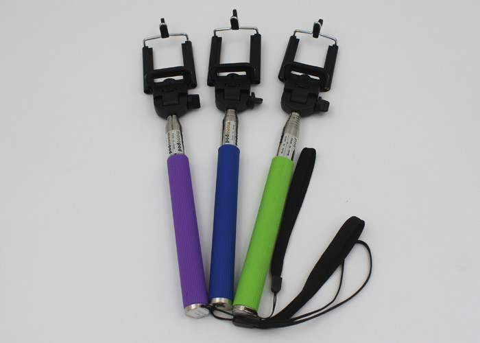 Folding Bluetooth Mobile Phone Monopod Selfie Stick Green / Purple / Blue
