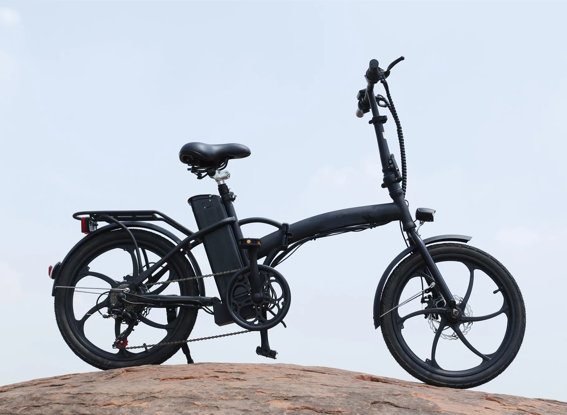 Adult Electric Folding Bike 20 Inch 6 Speed 36V 250W E Bike With LCD Display