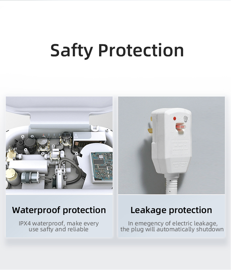 One Piece Ceramic Electronic Intelligent Toilet , Integrated Electric Toilet