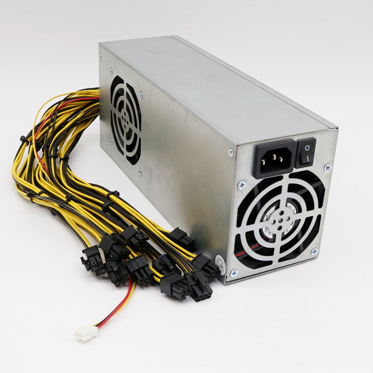 High Power Server Power Supply 2400 watt 10x6PIN GPU Machine Two 8-centimeter power supply conector