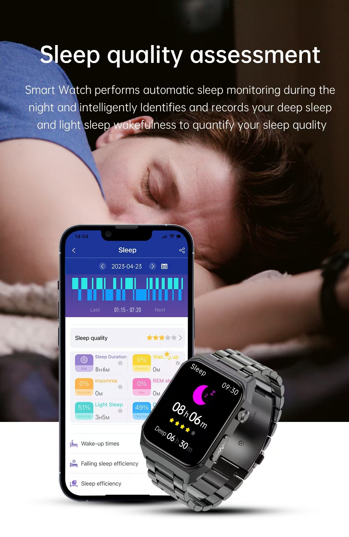 E530 Smart watch Music Control Health Monitoring Smartwatch With Blood Sugar SMS Reminder
