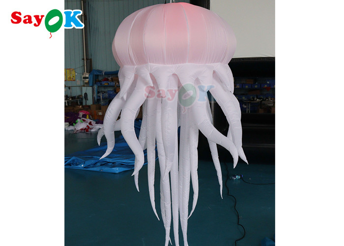 Costume Inflatable Jellyfish Balloon Puppet With LED Light Hanging Inflatable LED Octopus Balloons