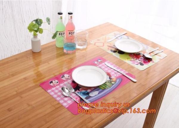 Custom PVC Woven Decorative Table Mat Placemat,Dining Room Hot Food Woven Fabric