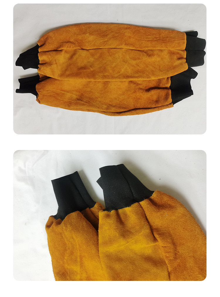 Cowhide lengthening electric welding welder welding high temperature flame retardant labor protection sleeve