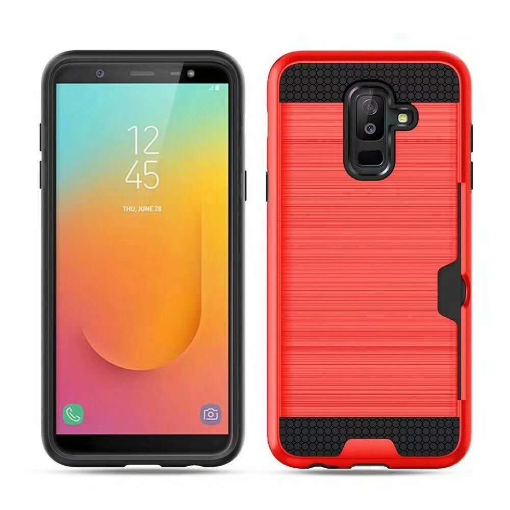 Colorful Metal Brushed with Side Card Pocket Function Protective Shell For LG V10 V20 K8 2018 Q8 Q7+ LV3 2018 G710 X5