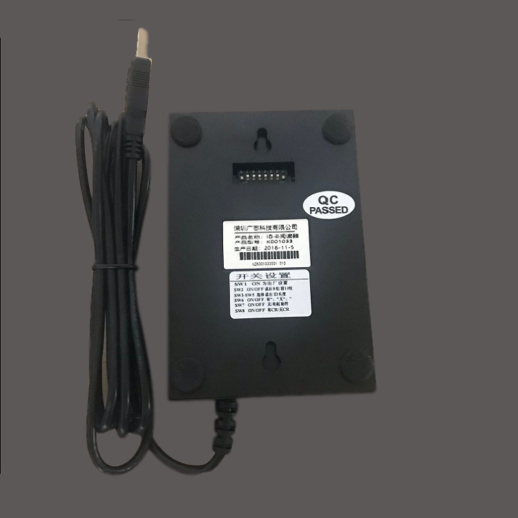 Black Rfid Card Reader 13.56mhz Long Range , Contactless Card Reader With Buzzer