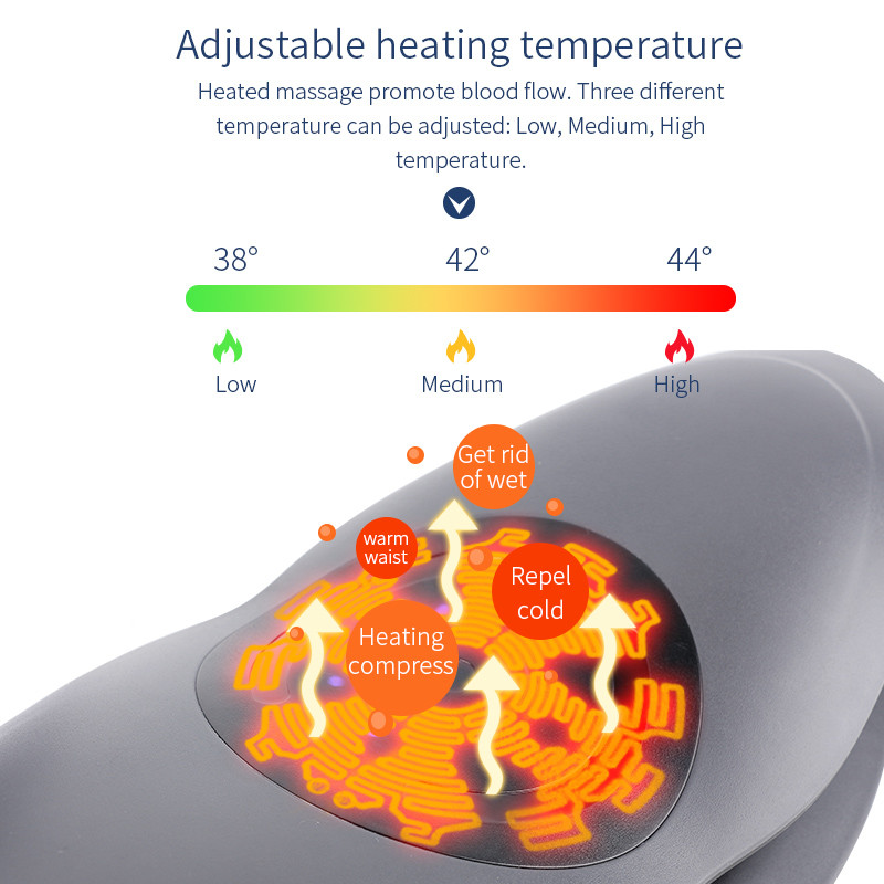 Electric Lower Back Lumbar Back Massager Percussion Pain Relief 240V